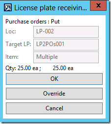 License plate receiving, step 4