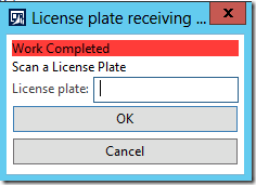 License plate receiving, step 5