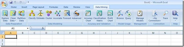 Screen shot of SQL Server Data Mining software.