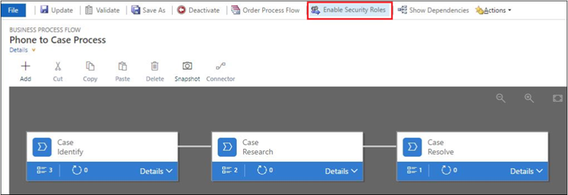 Enable security roles