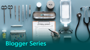 Blogger series thumbnail showing medical tools.