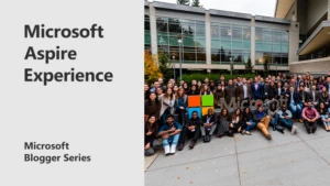 Featured blog image showing a group of Microsoft Aspire Experience grads