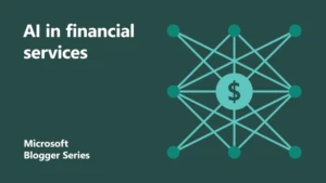 Featured image with the words AI in financial services