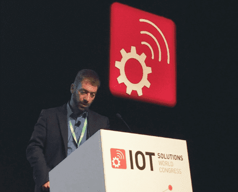 Alessandro presenting at IoT Solutions World Congress