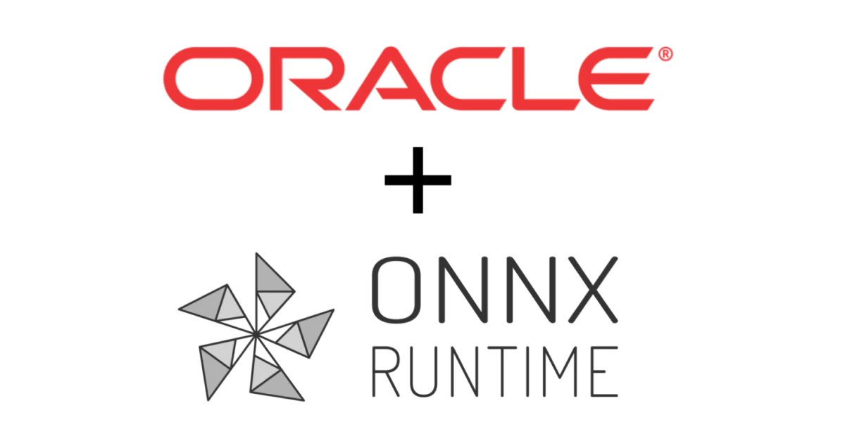 Logos for Oracle and ONNX Runtime.