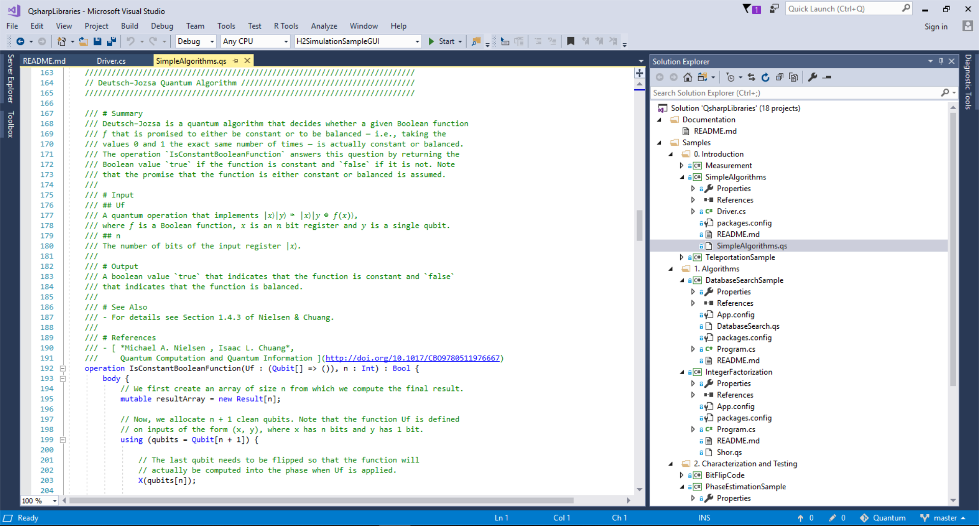 Q# code screen shot