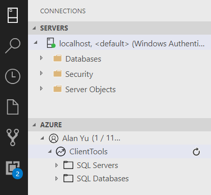 View of connections. in SQL Server.