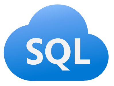 S Q L logo in a blue cloud