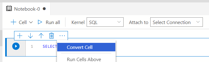 Change cells to code or text cells