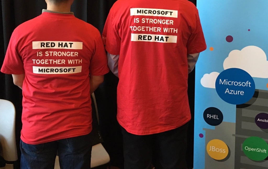 Microsoft team sporting their "stronger together" NAPC themed t-shirts