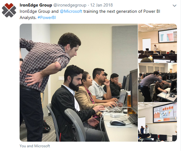 Twitter image of Power BI demo