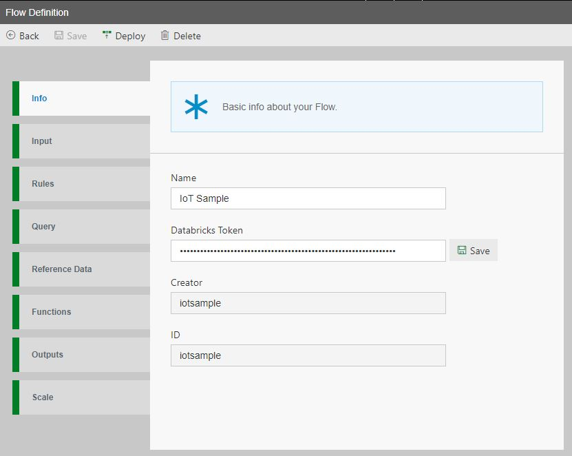 a screenshot of setting an Azure Databricks token for an Azure Databricks environment
