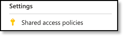 Shared access policies snapshot