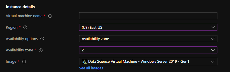 Instance details