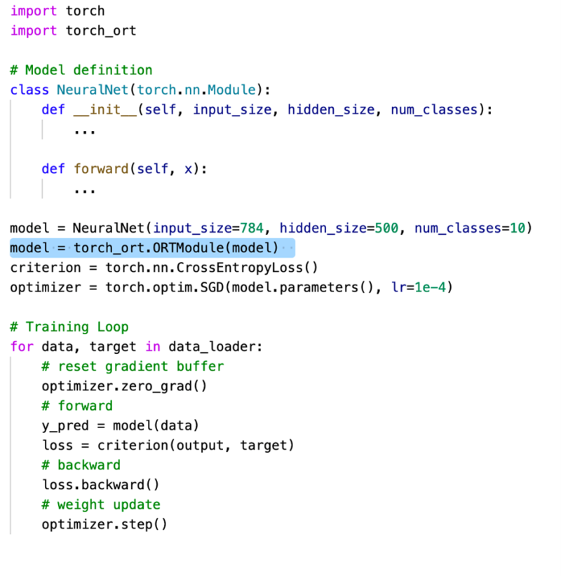 Accelerate PyTorch training with torch-ort - Microsoft Open Source Blog