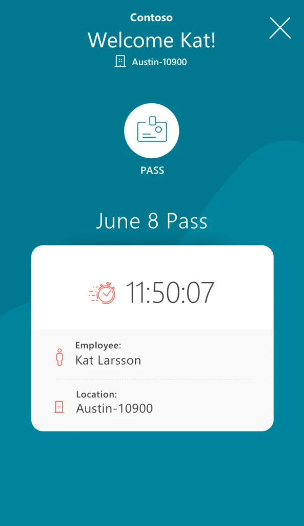 A mobile app lets employees check in to work remotely and self-screen before entering facilities