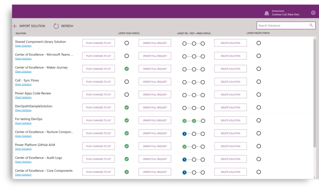 New canvas app for developers and advanced makers familiar with GitHub git concepts and Azure DevOps 