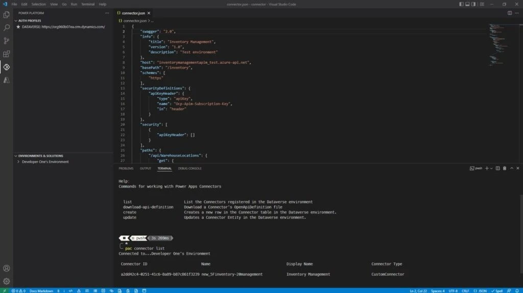 A Microsoft Power Platform CLI custom connector built in Visual Studio Code.