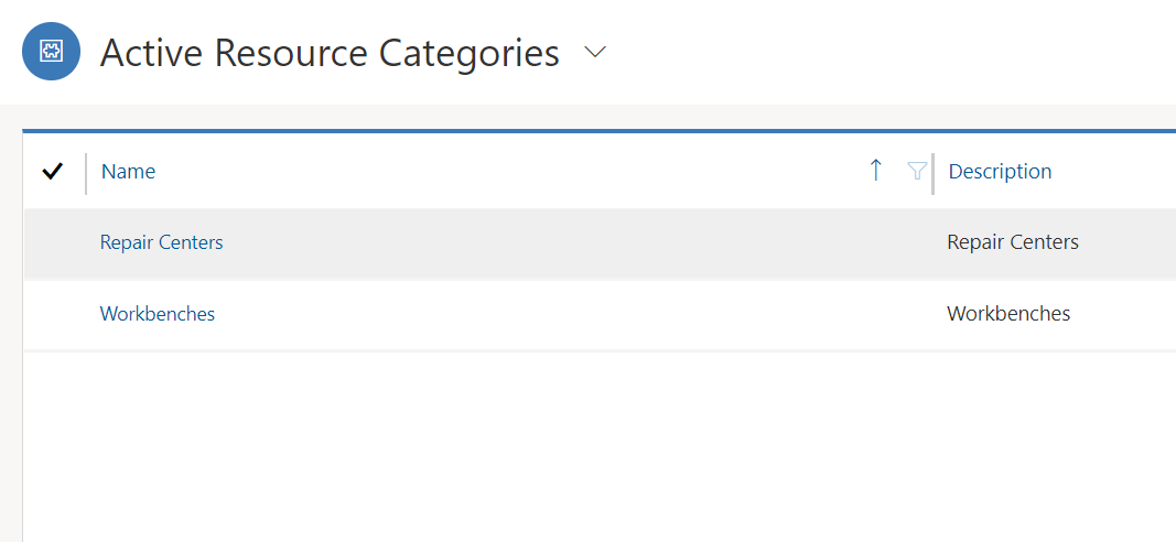 Set up resource categories
