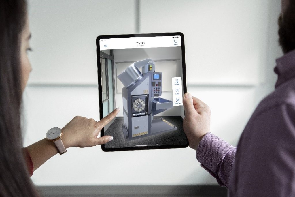 Microsoft Dynamics 365 Product Visualize shown on a tablet.