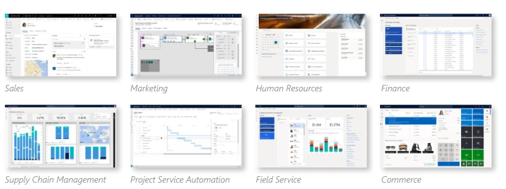 UIs for a suite of Microsoft Dynamics applications.
