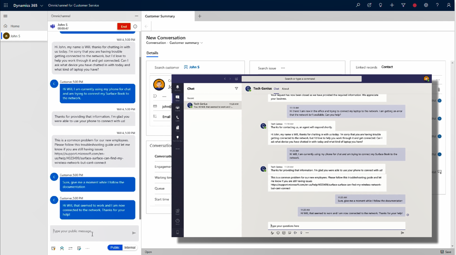 Microsoft Teams can now be used to facilitate internal support delivery to employees