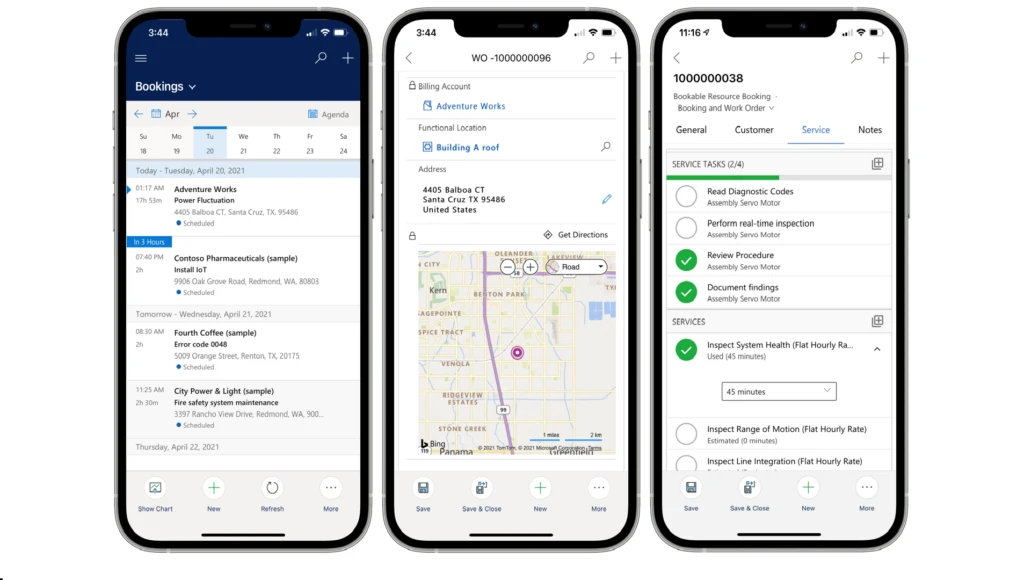 Forms in Field Service (Dynamics 365) mobile app