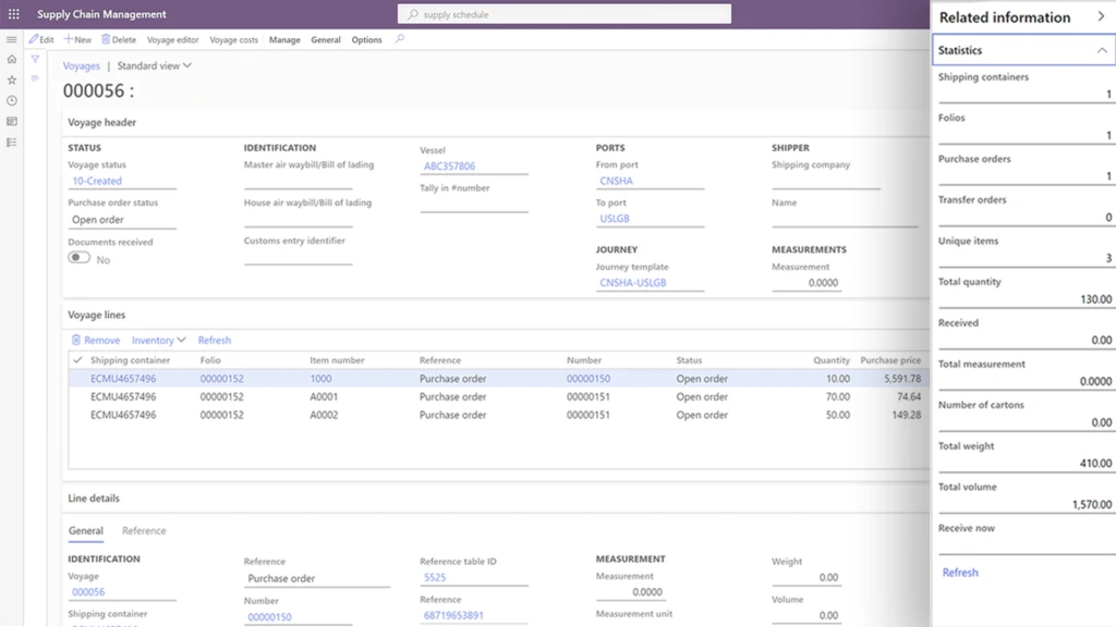 Calculation of landed cost can be automated