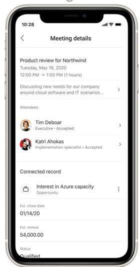 Meeting prep card in the new native mobile app helps reps stay on top of meeting detailsMeeting prep card in the new native mobile app helps reps stay on top of meeting details