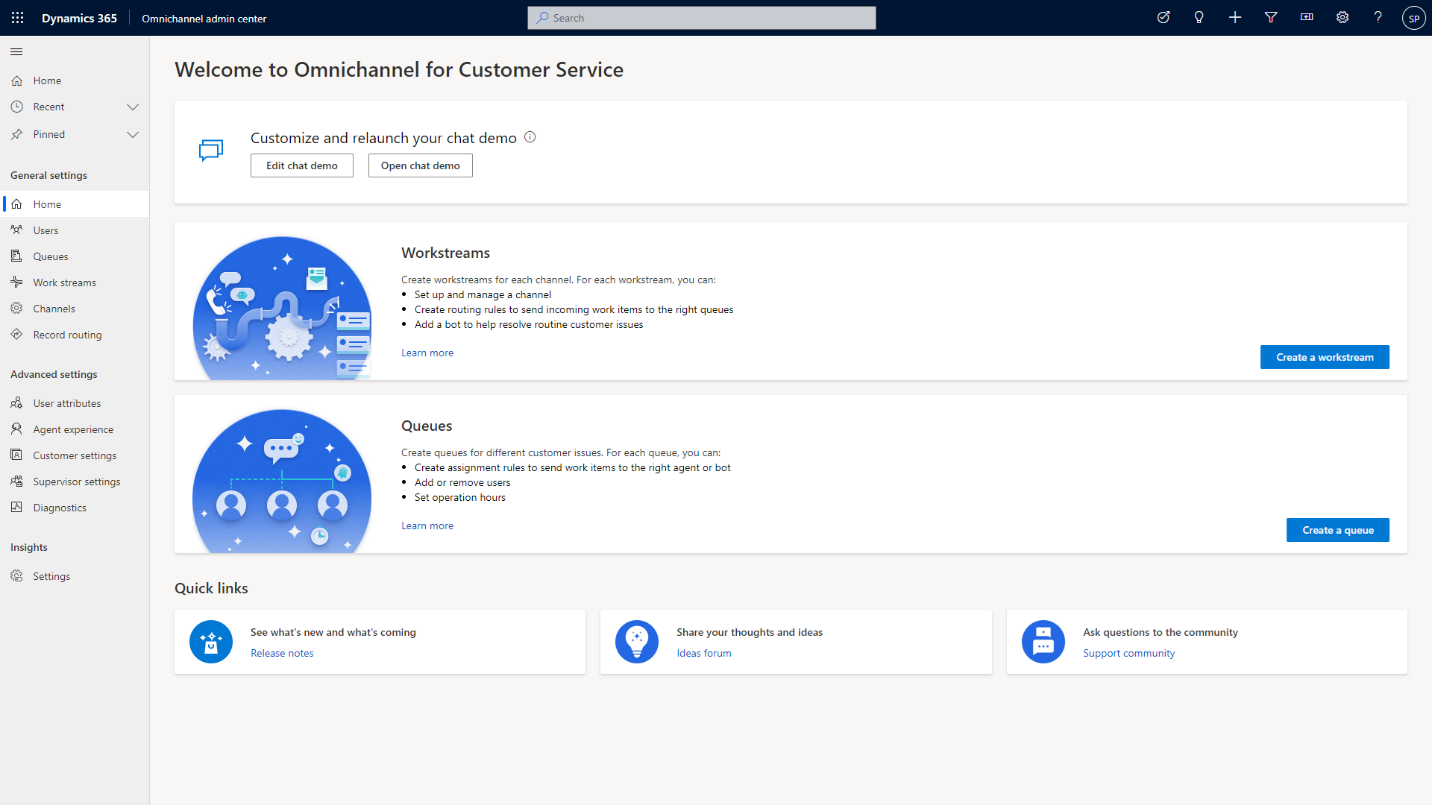 Our new administrator experience makes getting started fast and easy Demo chat and test your own configurations right in the administrator experience