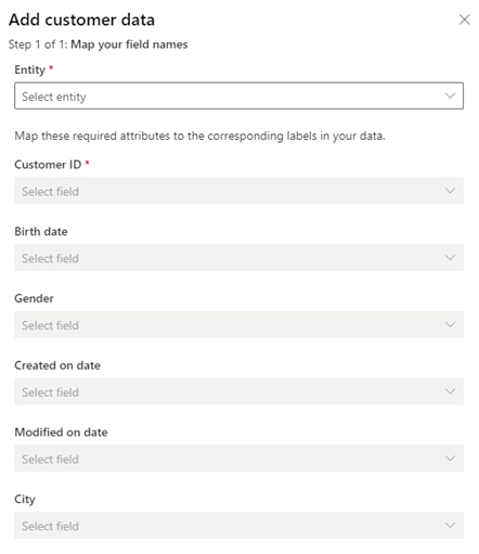 Screenshot of a portion of the customer profile attributes mapping settings.