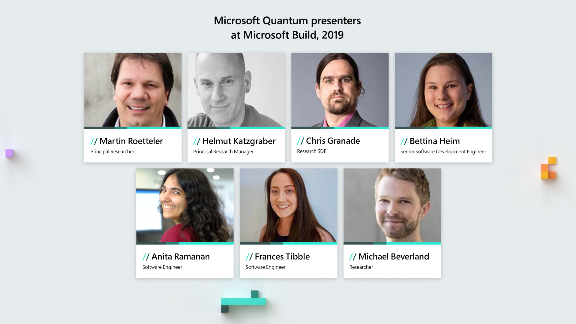 Microsoft quantum presenters at build