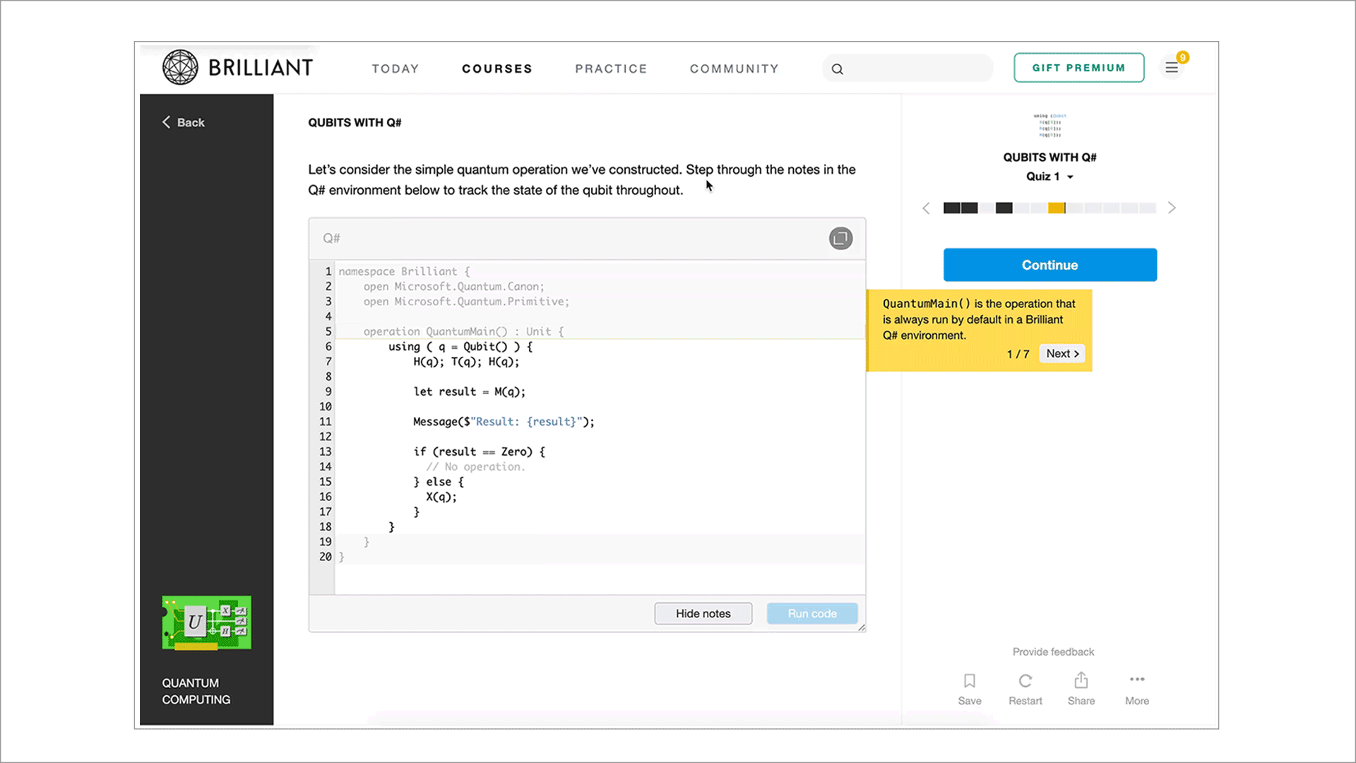 Basic q sharp course