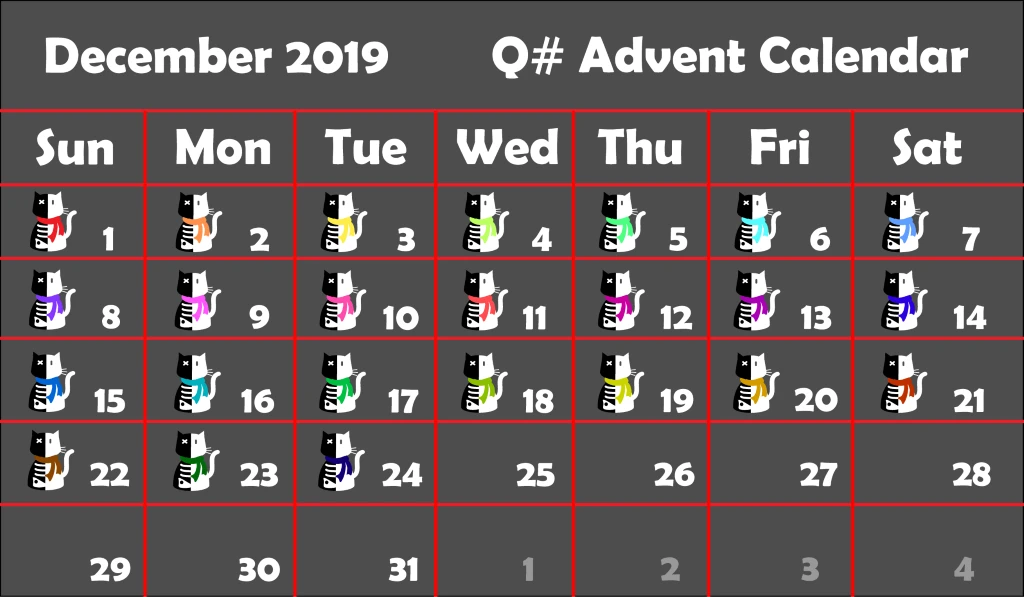 image of the Q# advent calendar
